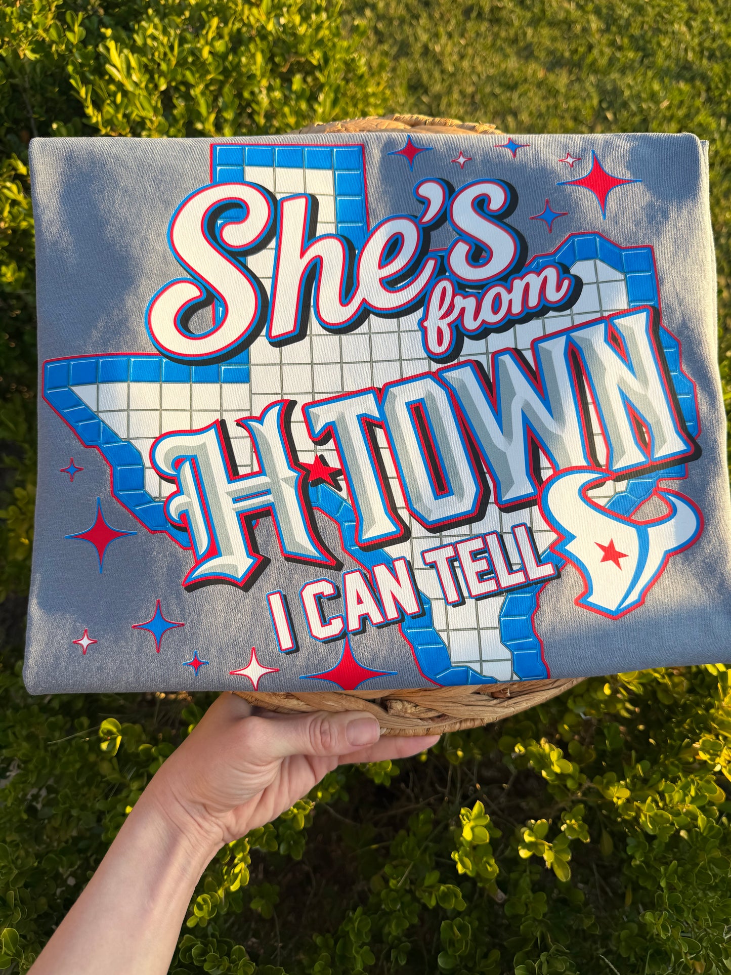 She’s from H-town I can tell Texans New logo