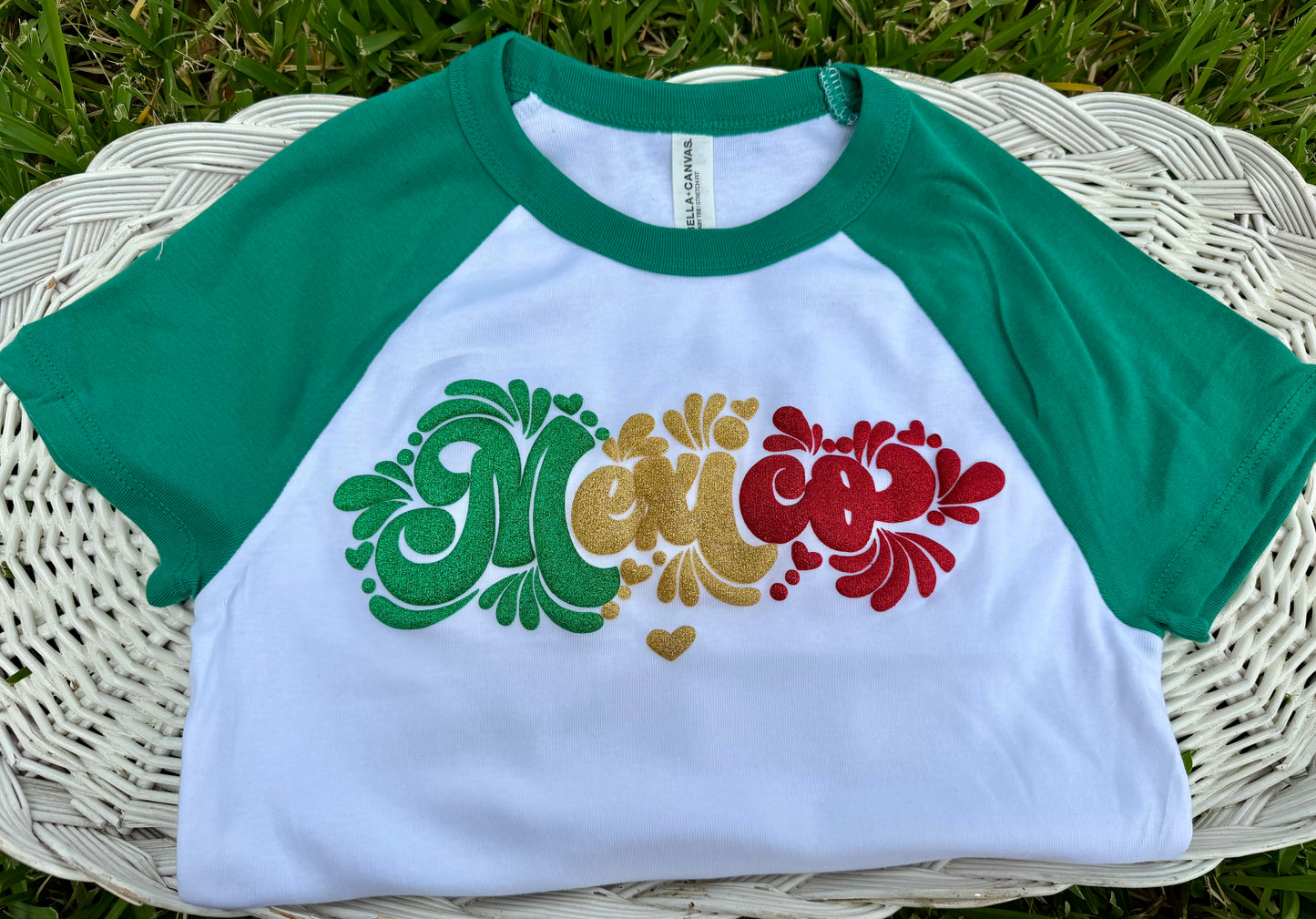 Mexico Glitter Puff Baby Tee