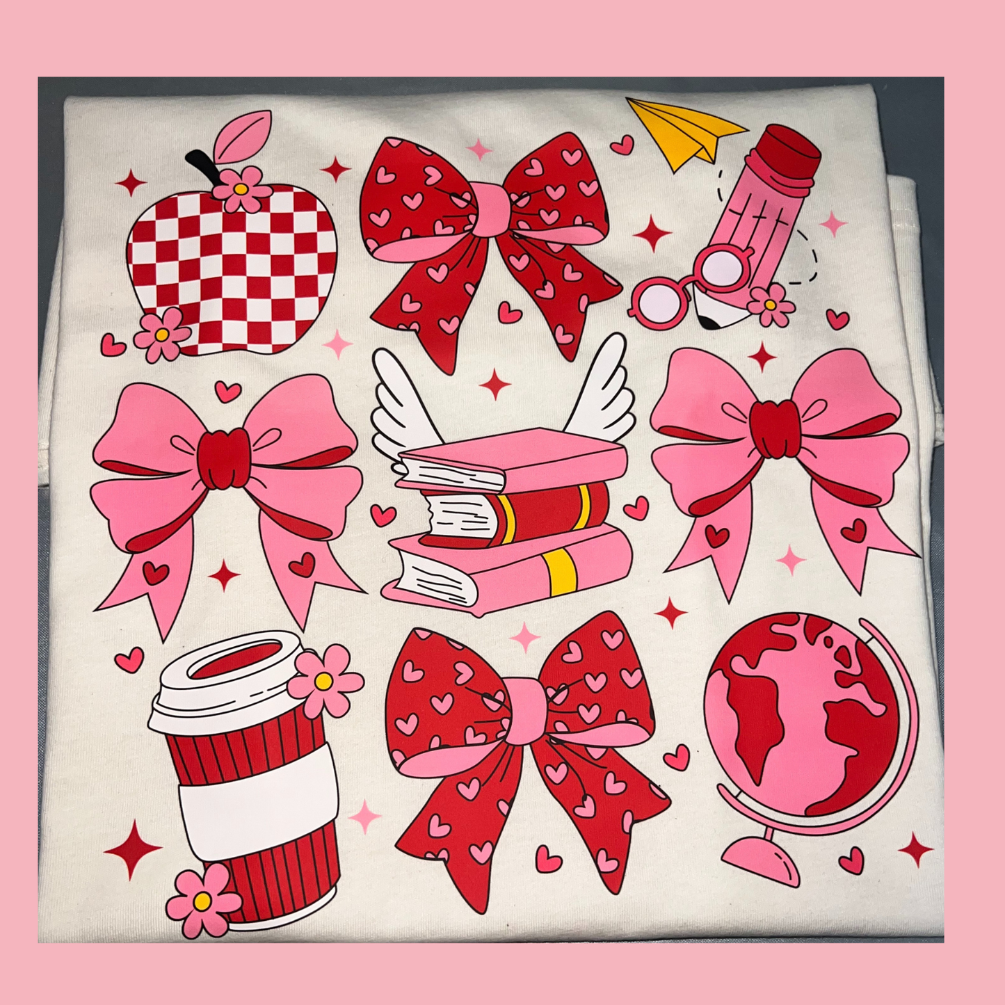 Teacher Valentines Bows T-shirt (Copy)