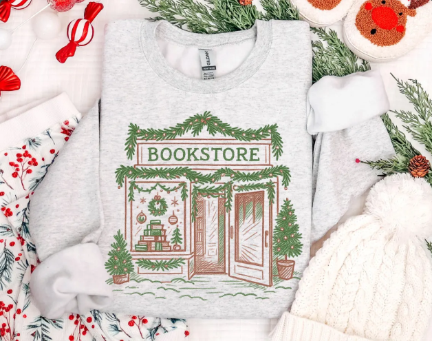 Bookstore Store Christmas Sweatshirt