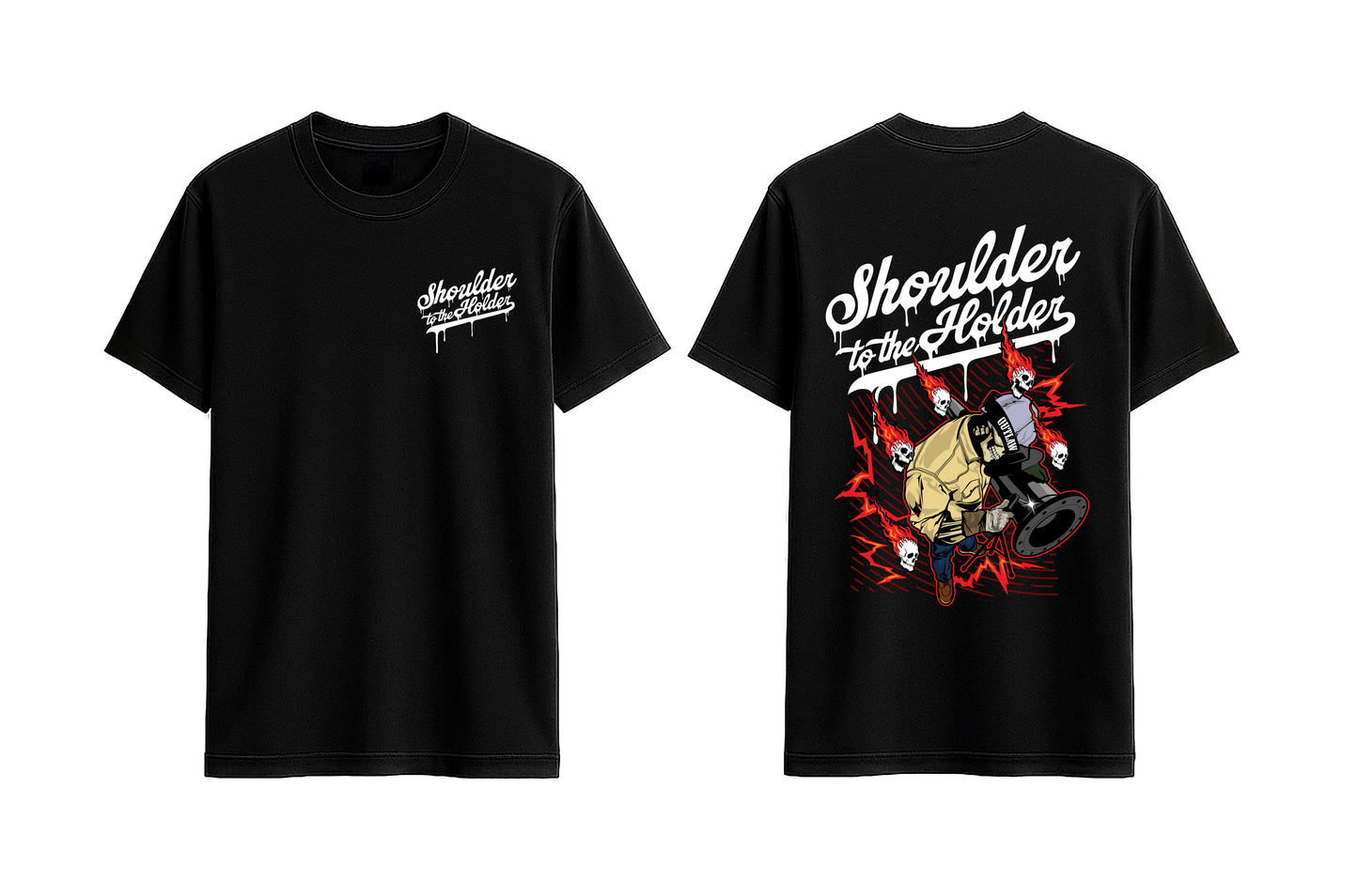 Shoulder to the Holder Welder T-shirt Black