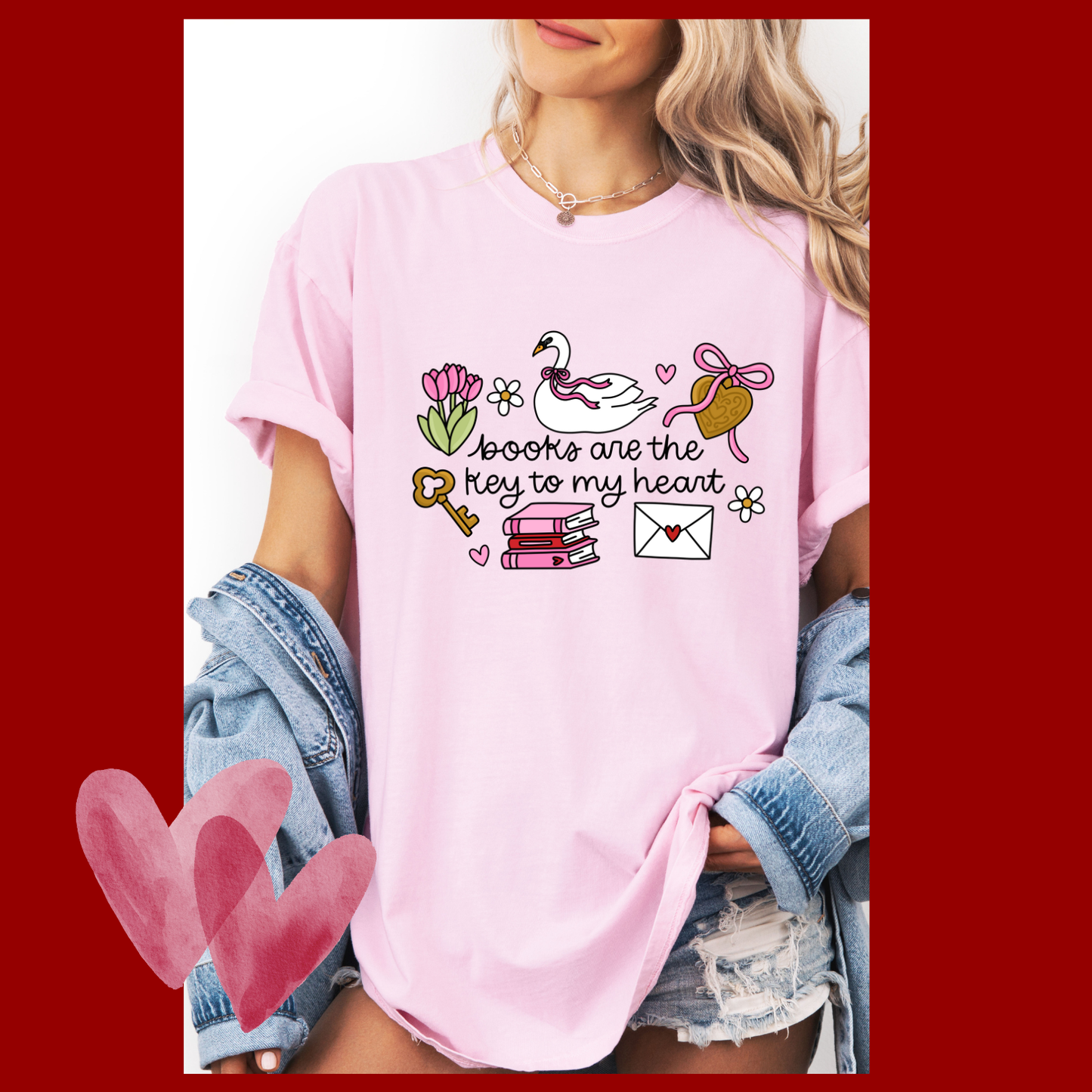 Books are the Key to my Heart T-shirt and Sweatshirt