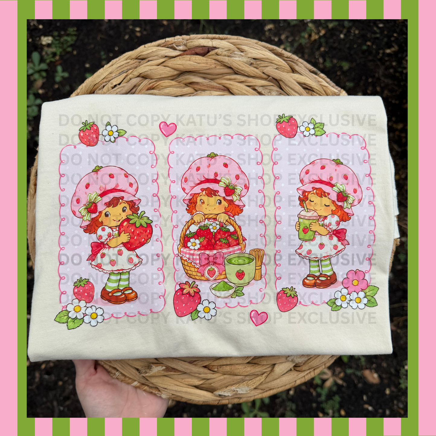 Strawberry Shortcake and Matcha T-shirt Katus Shop Exclusive