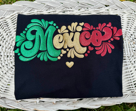 Mexico Glitter Puff T-shirt