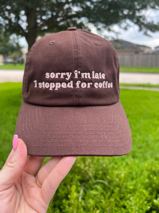 Sorry I’m late I stopped for coffee