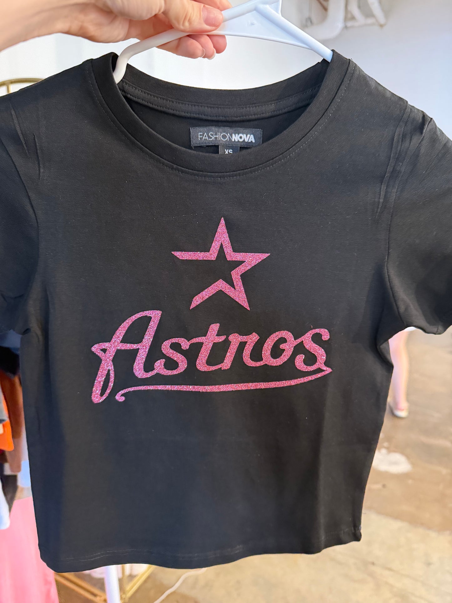 Astros Glitter Crop top