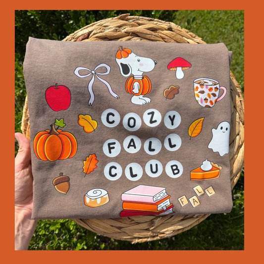 Cozy Fall Club Snoopy T-shirt