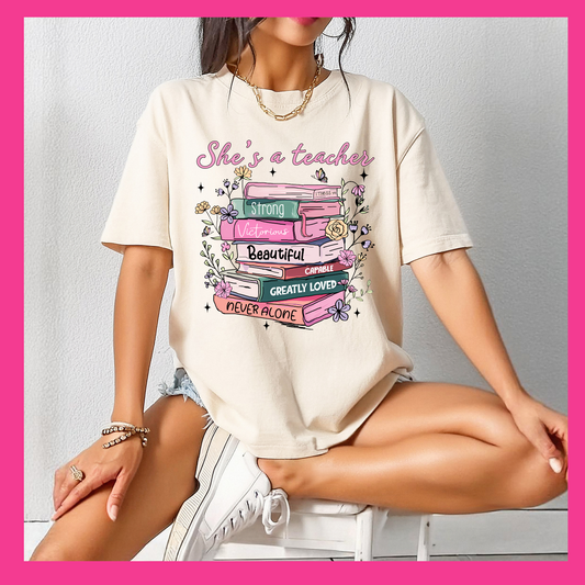 She is teacher T-shirt