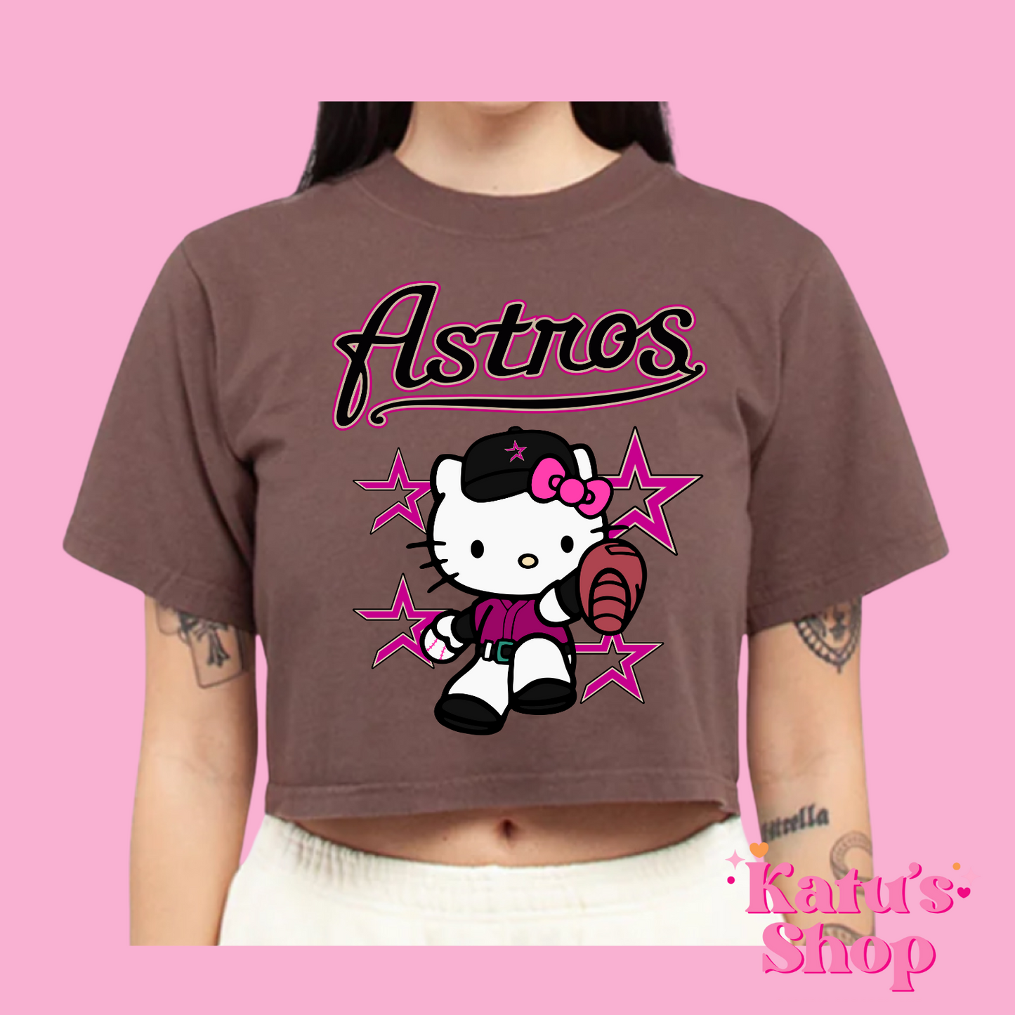 Hello Kitty x Astros Loose Crop Top