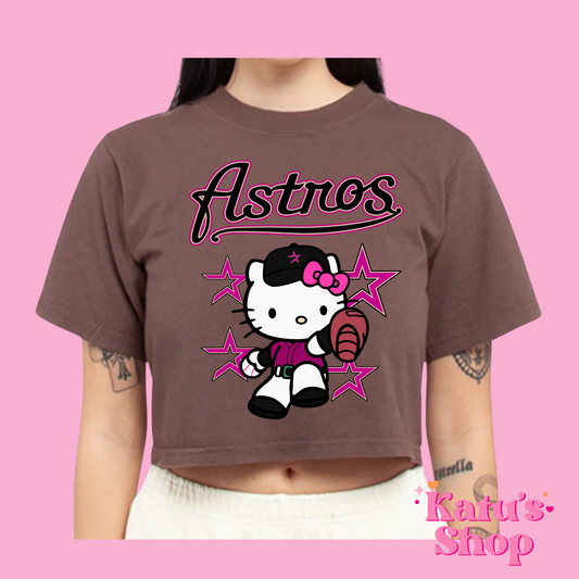 Hello Kitty x Astros Loose Crop Top