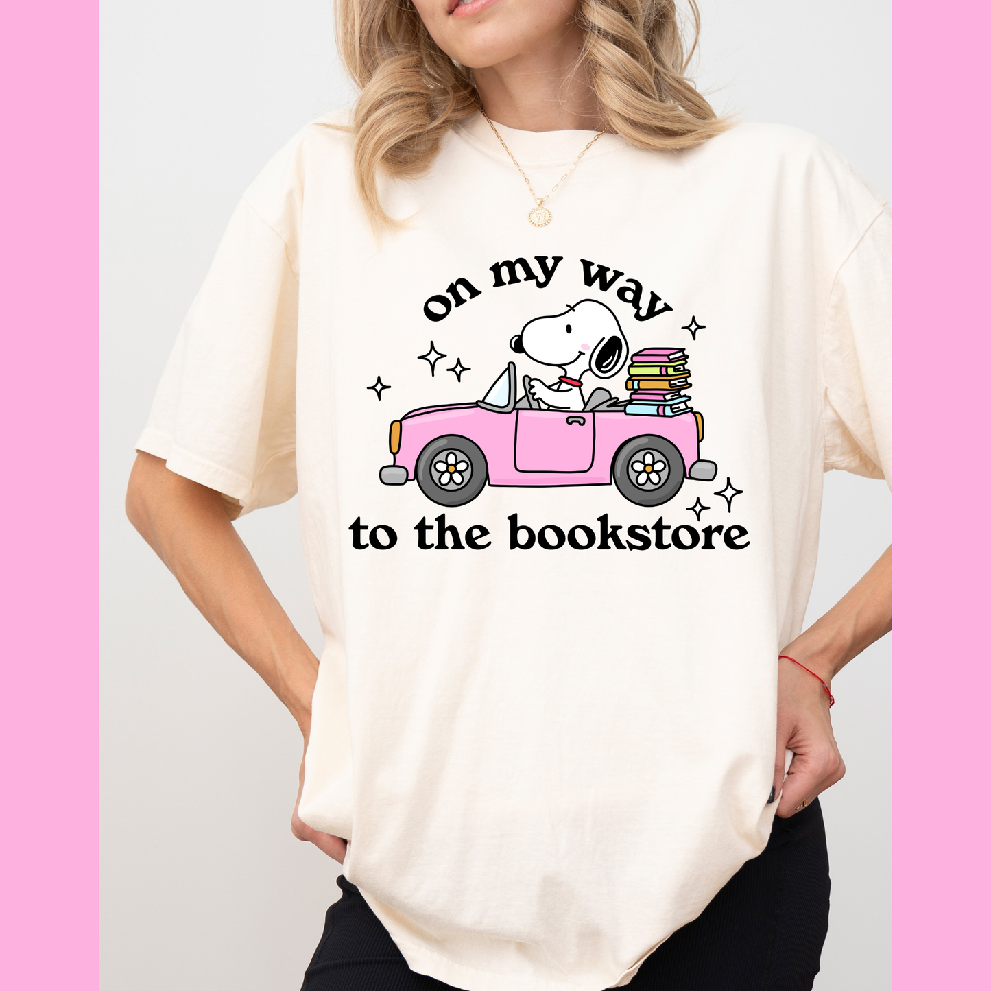 On My Way to the Bookstore Snoopy T-shirt