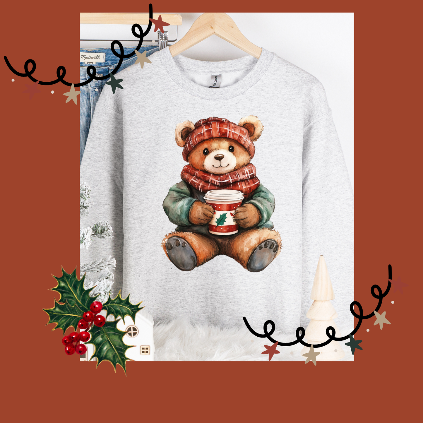 Christmas Teddy Bear Sweatshirt